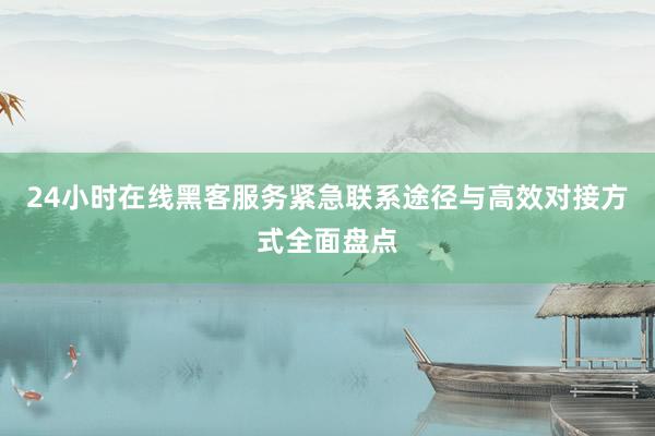 24小时在线黑客服务紧急联系途径与高效对接方式全面盘点